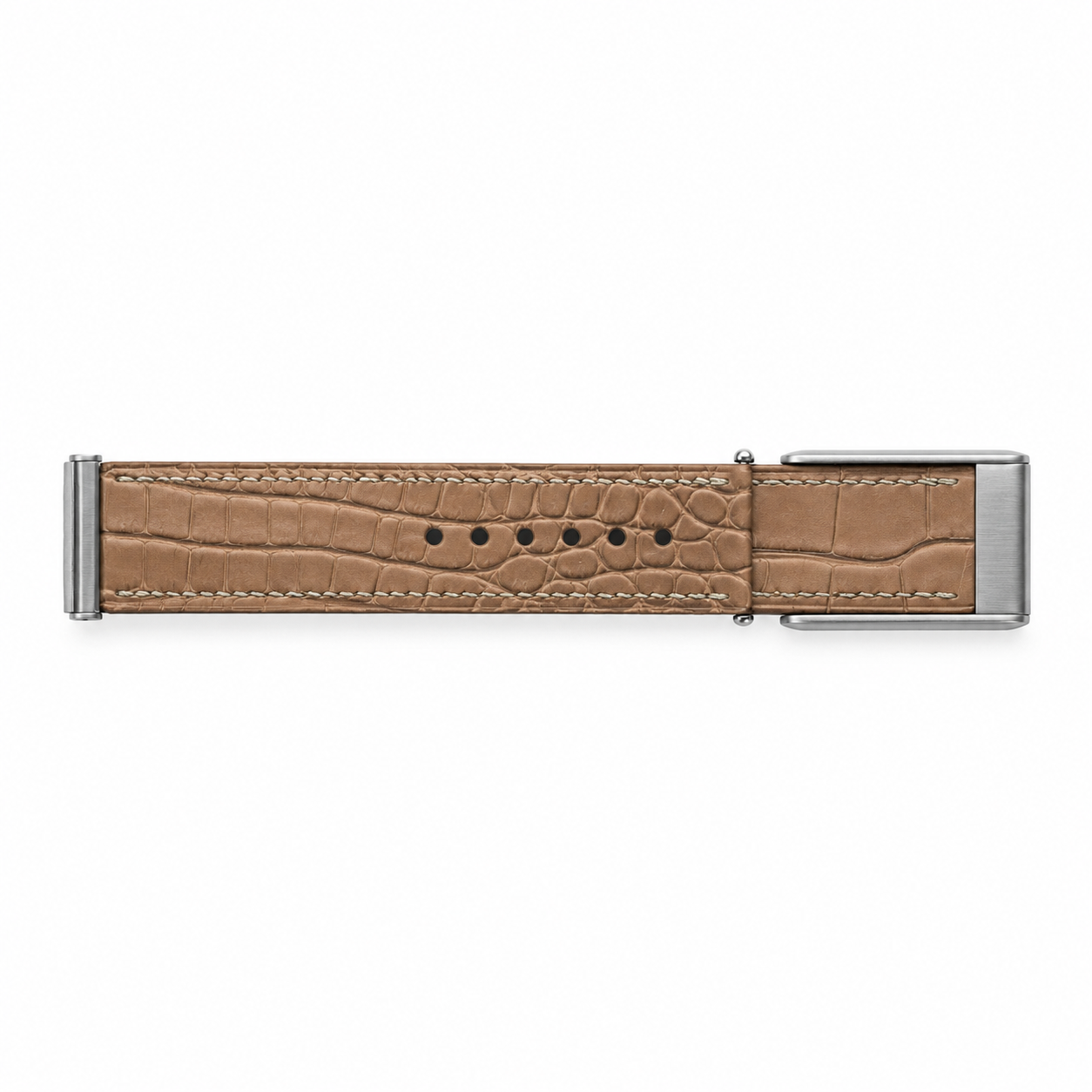 Tan Brown crocodile leather strap