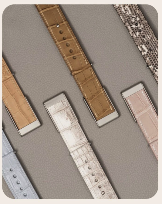 Leather WHOOP straps in several colours