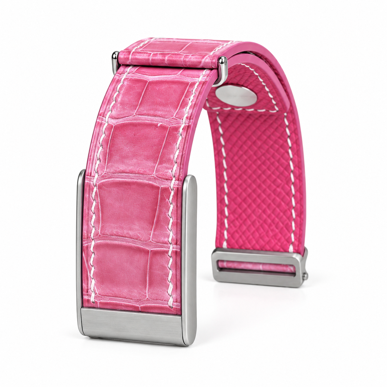 Coral Pink crocodile leather whoop strap