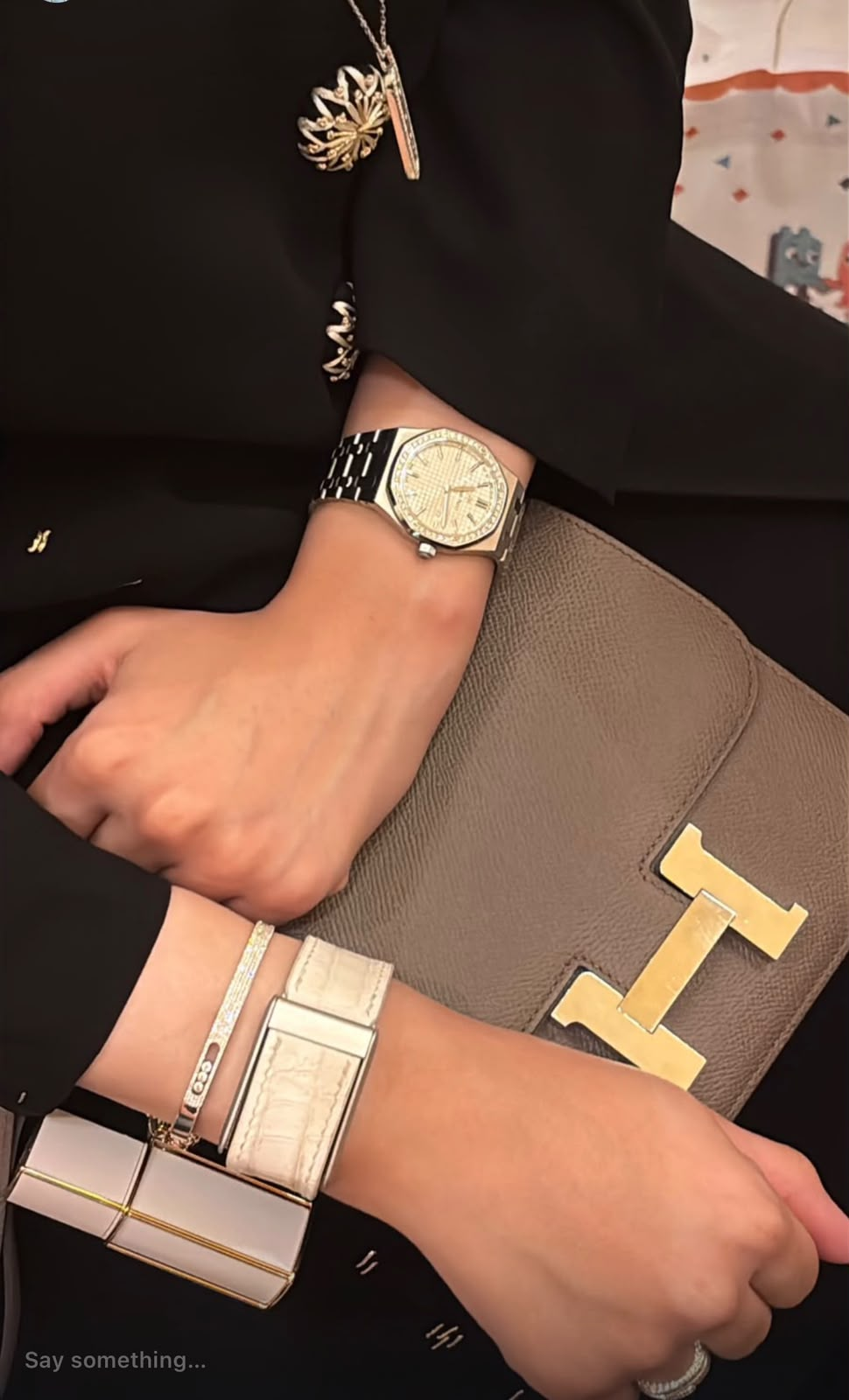 Noire Leathers strap worn by a client