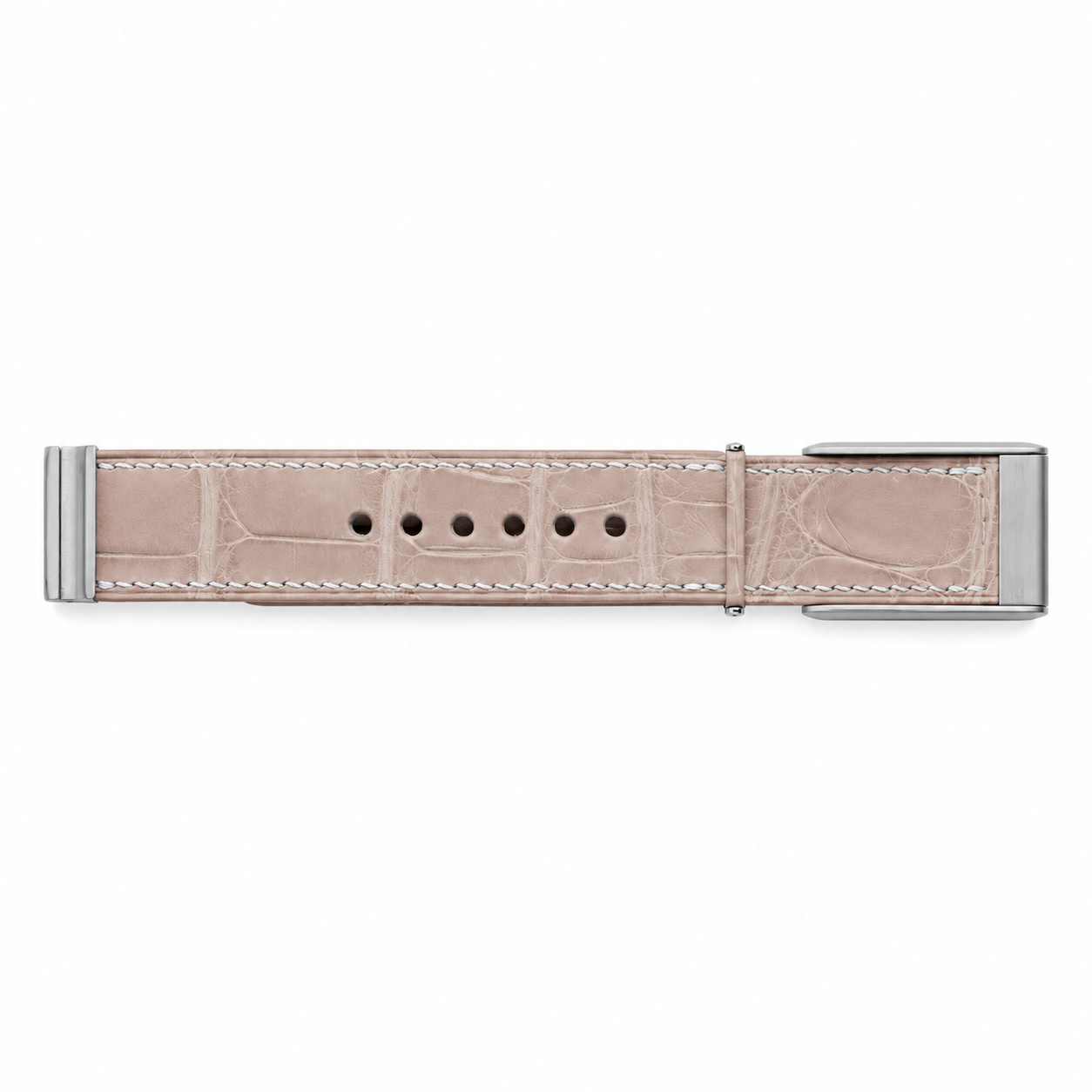 Mauve Pink crocodile leather strap