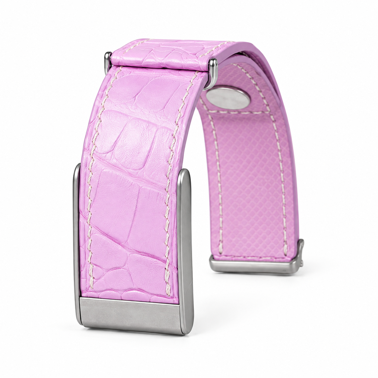 Baby Pink crocodile leather whoop strap