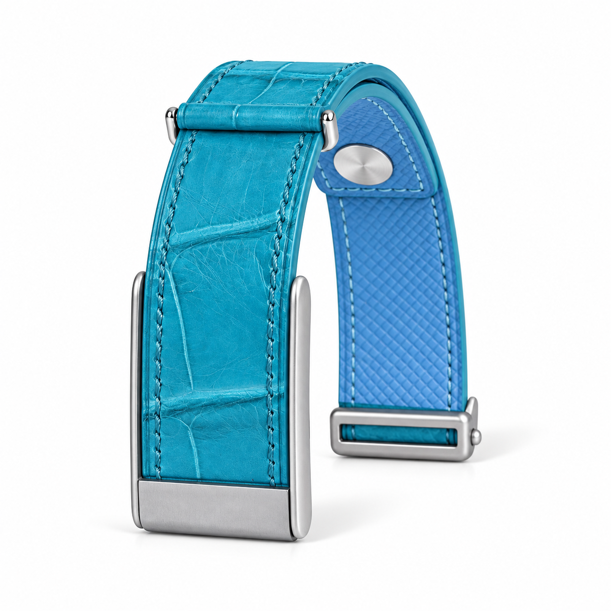 Turquoise Blue crocodile leather whoop strap