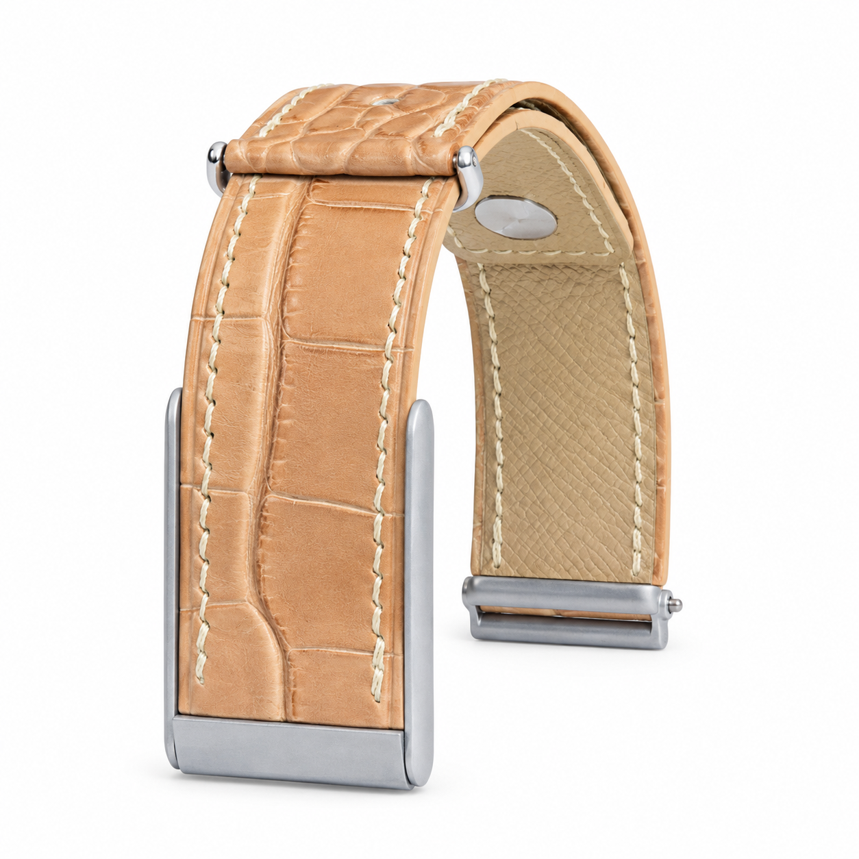 Tan Brown crocodile leather whoop strap