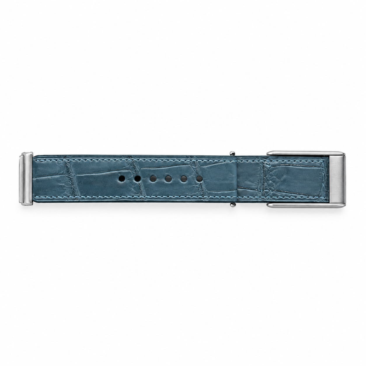 Denim Blue crocodile leather strap