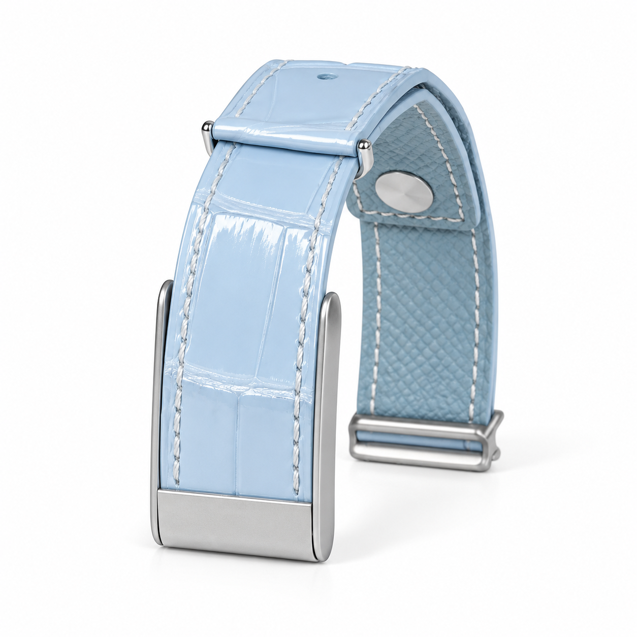 Baby Blue crocodile leather whoop strap