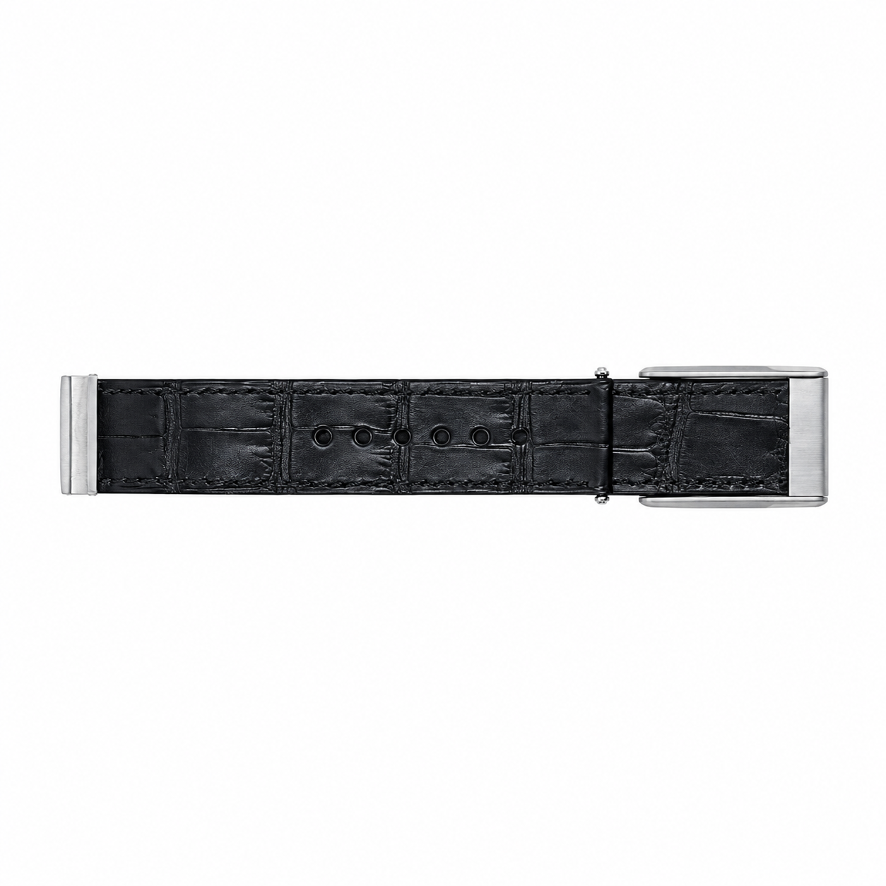 Noire Black crocodile leather strap