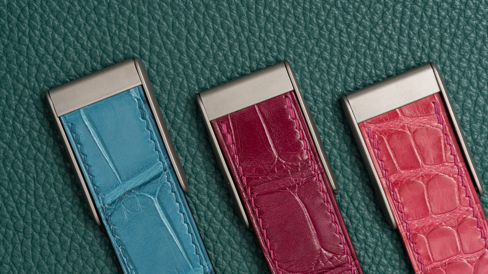 Leather watch band, phone case and card holder