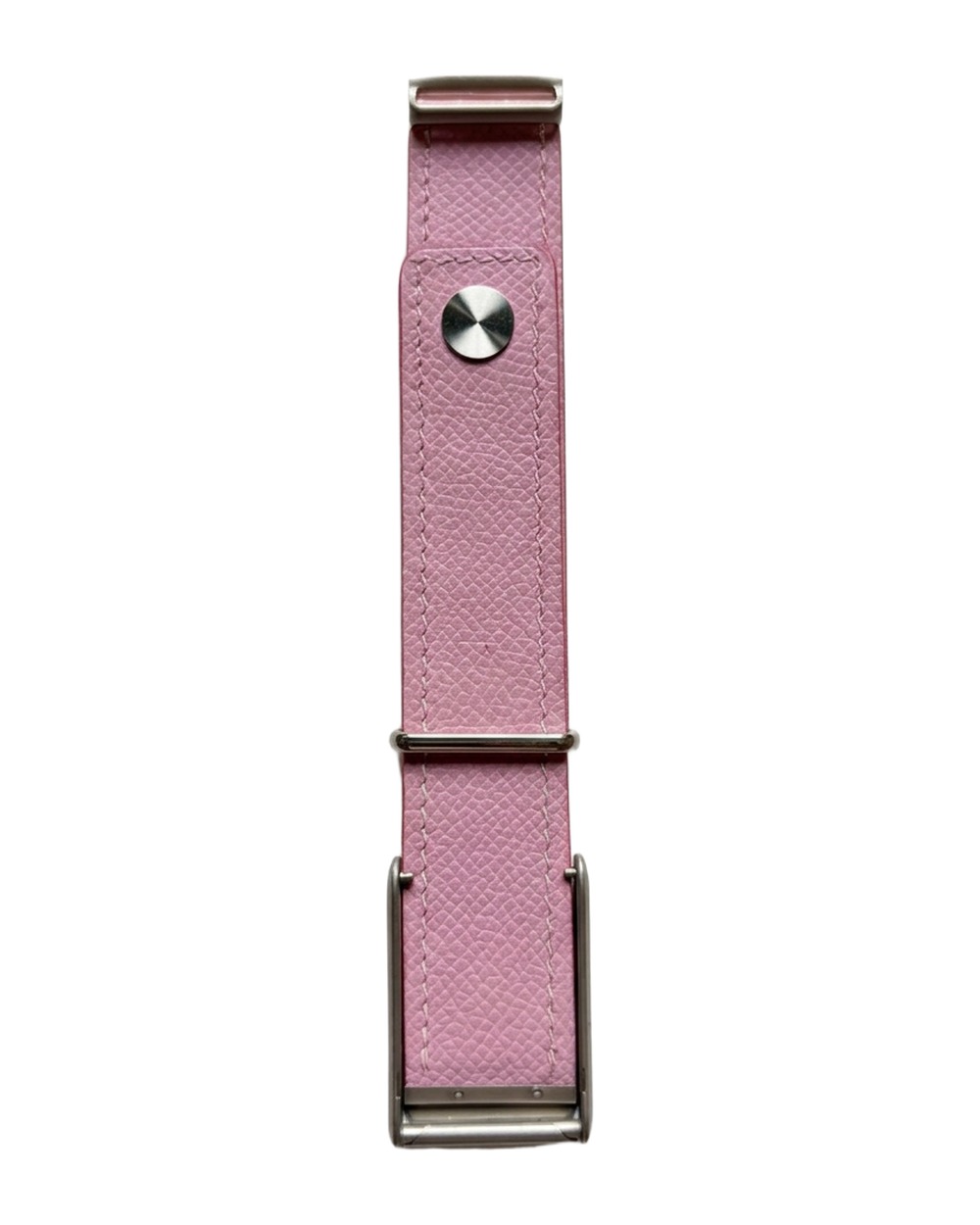 Coral Pink watch strap, reverse side